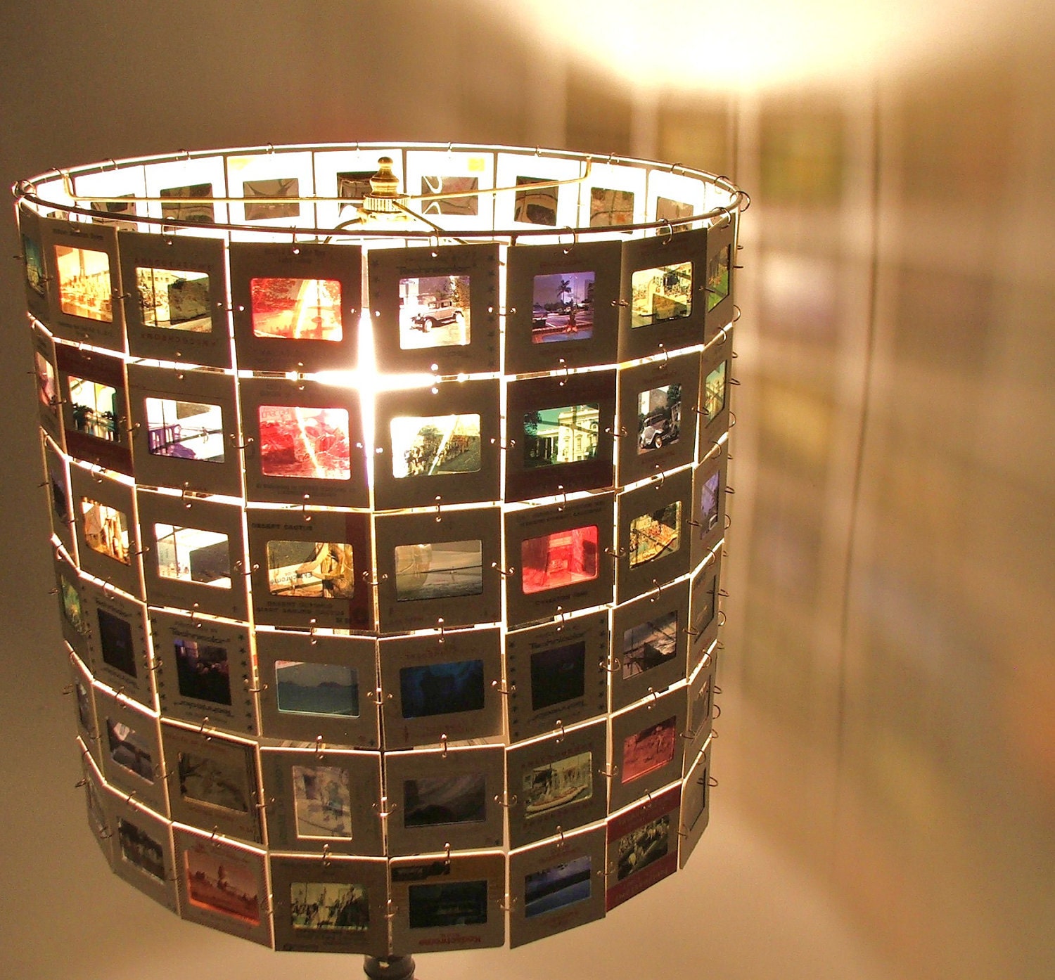 Lamp Shade made to order from Vintage 35mm Slides - US Travel