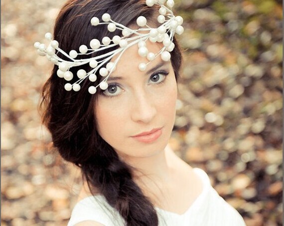  wedding accessory White hair accessory winter Christmas holiday
