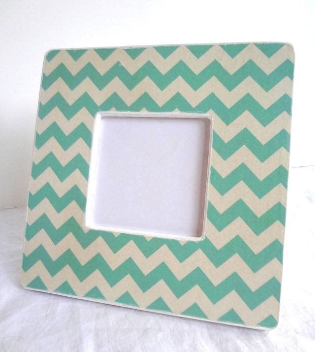 Turquoise Chevron Picture Frame