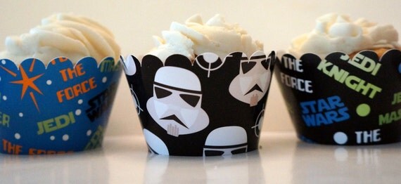 Star Wars Cupcake Wrappers  for Boy's Star Wars Birthday Party
