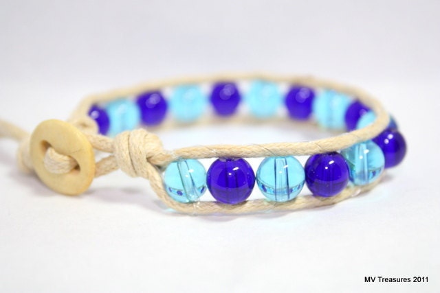 Vivid ocean blue beaded wrap bracelet, Cyber Monday Etsy, Black Friday Etsy, Etsy, Holiday Sale