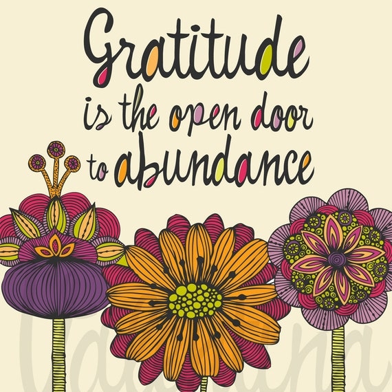 Gratitude is the open door to abundance