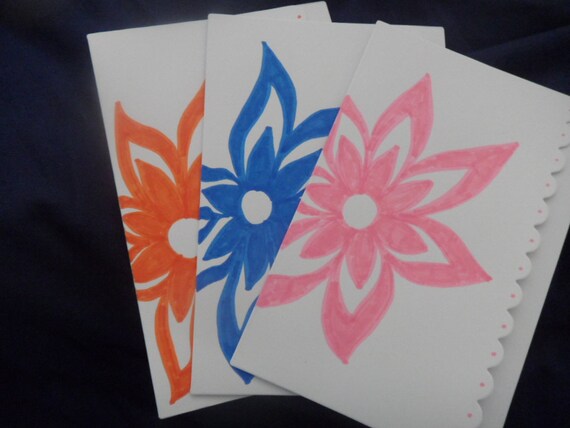 Hand Drawn Flower Cards