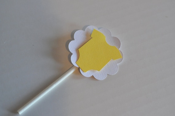 Yellow Baby Cupcake Toppers