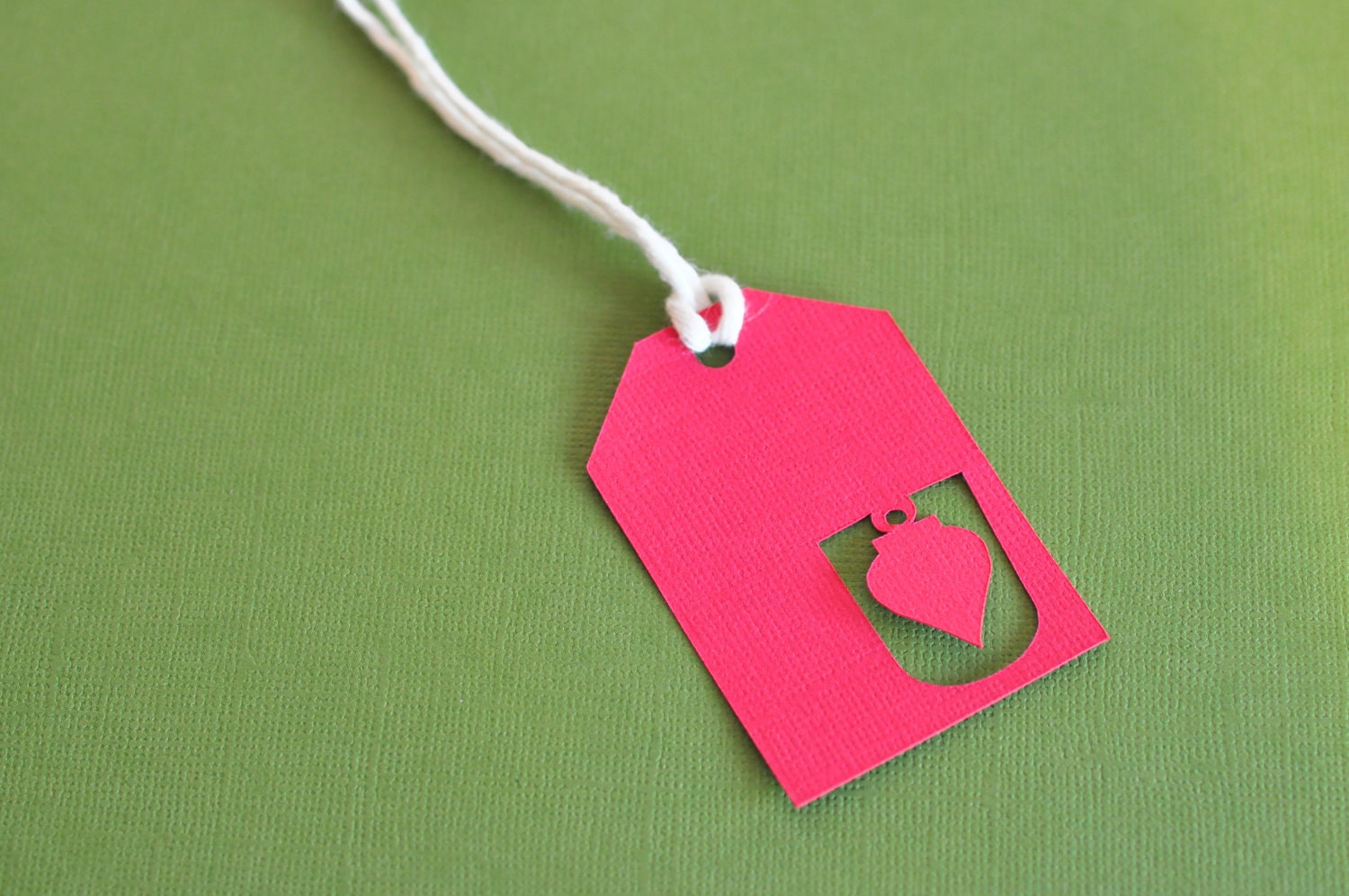 Red Ornament Cutout Gift Tag