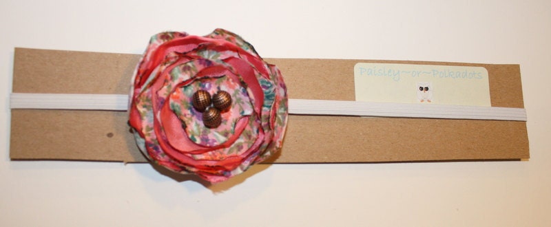 Rose Garden Headband- paisleyorpolkadots