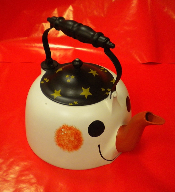 Vintage Tea Kettle Snowman