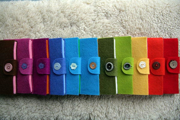wool felt needle book