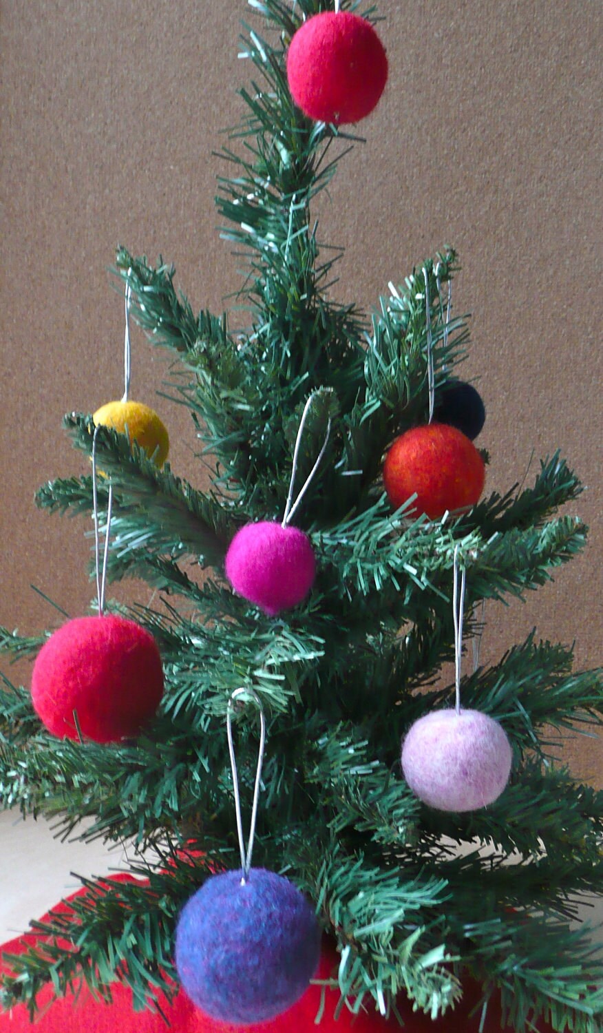 felt ball christmas tree ornament