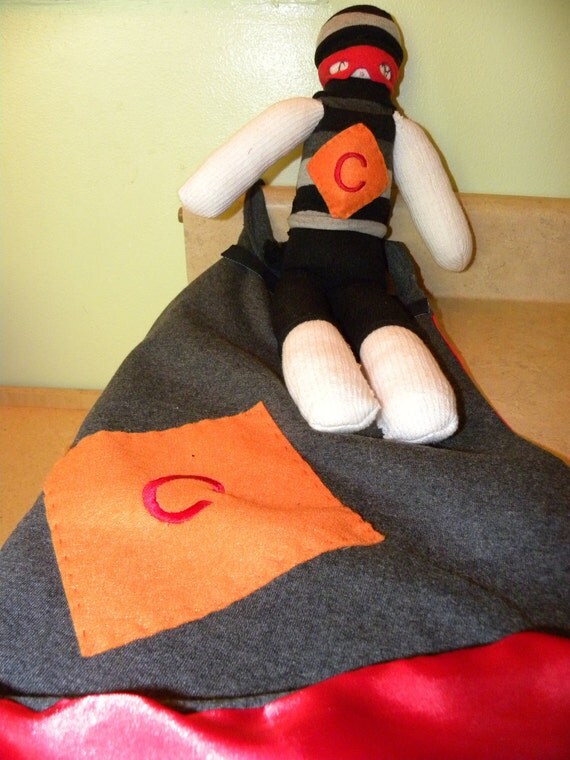 Superhero Cape and Matching Superhero Sock Doll