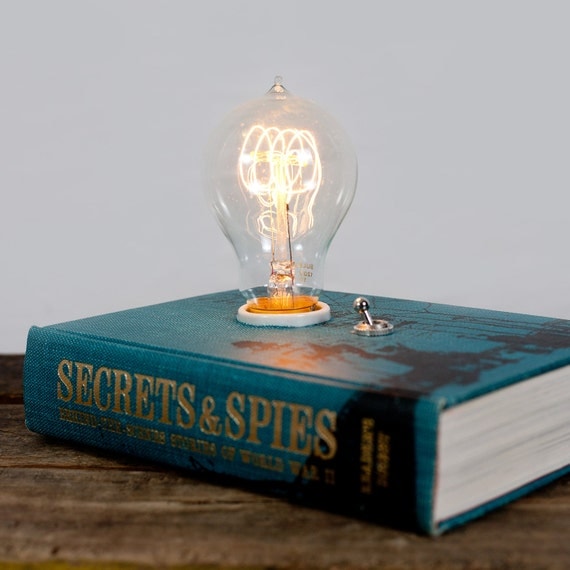 book lamp with edison bulb book lamp with edison bulb