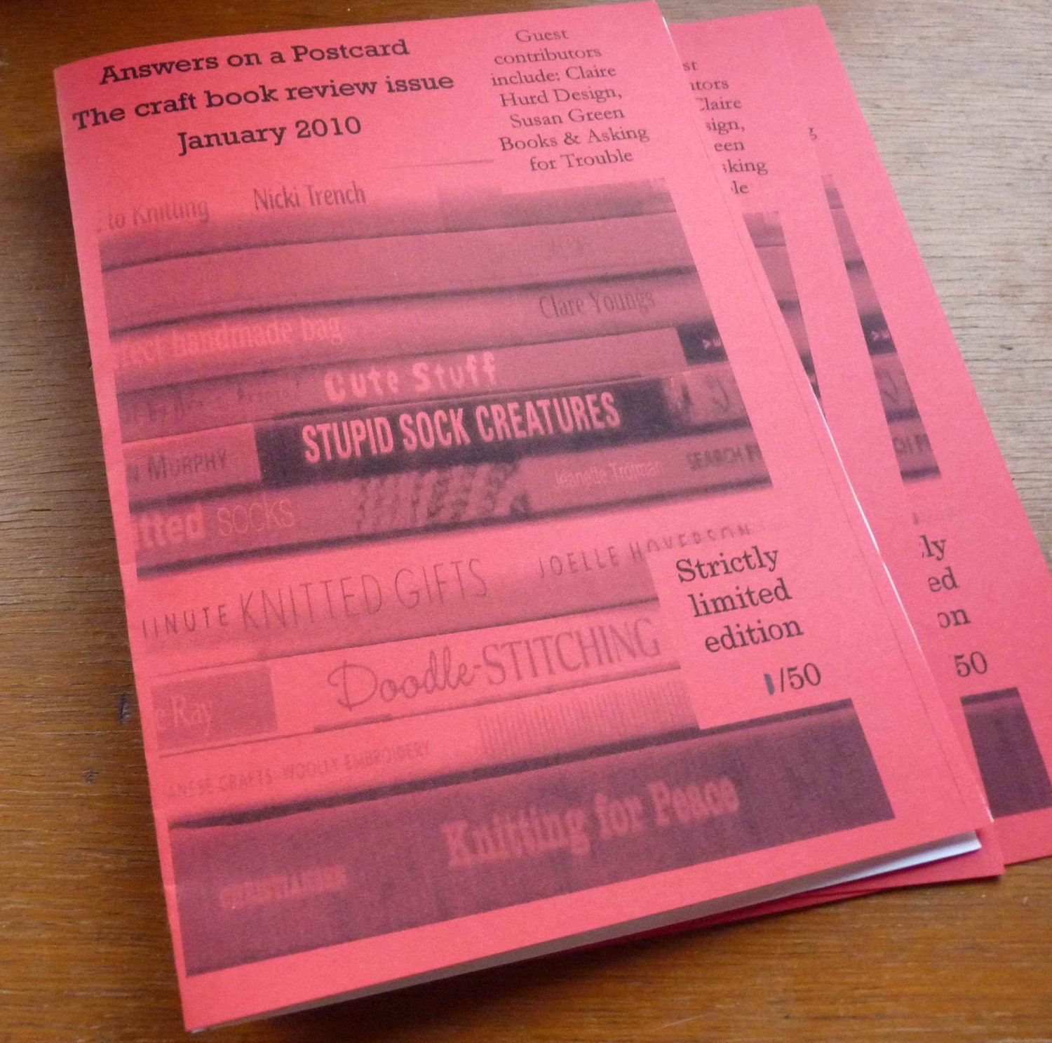 Answers on a postcard zine Issue 1 - the book review issue