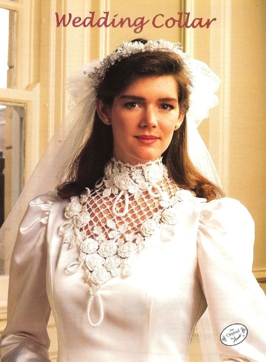 Exquisite Crochet Wedding Gown Collar Pattern