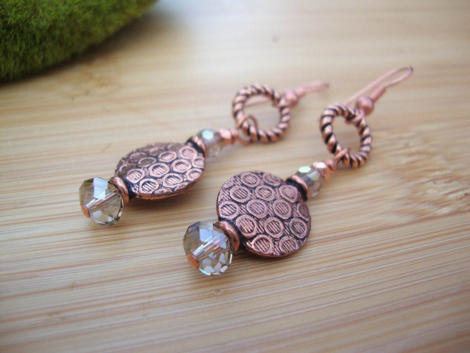 Copper And Crystal Earrings Preview 3