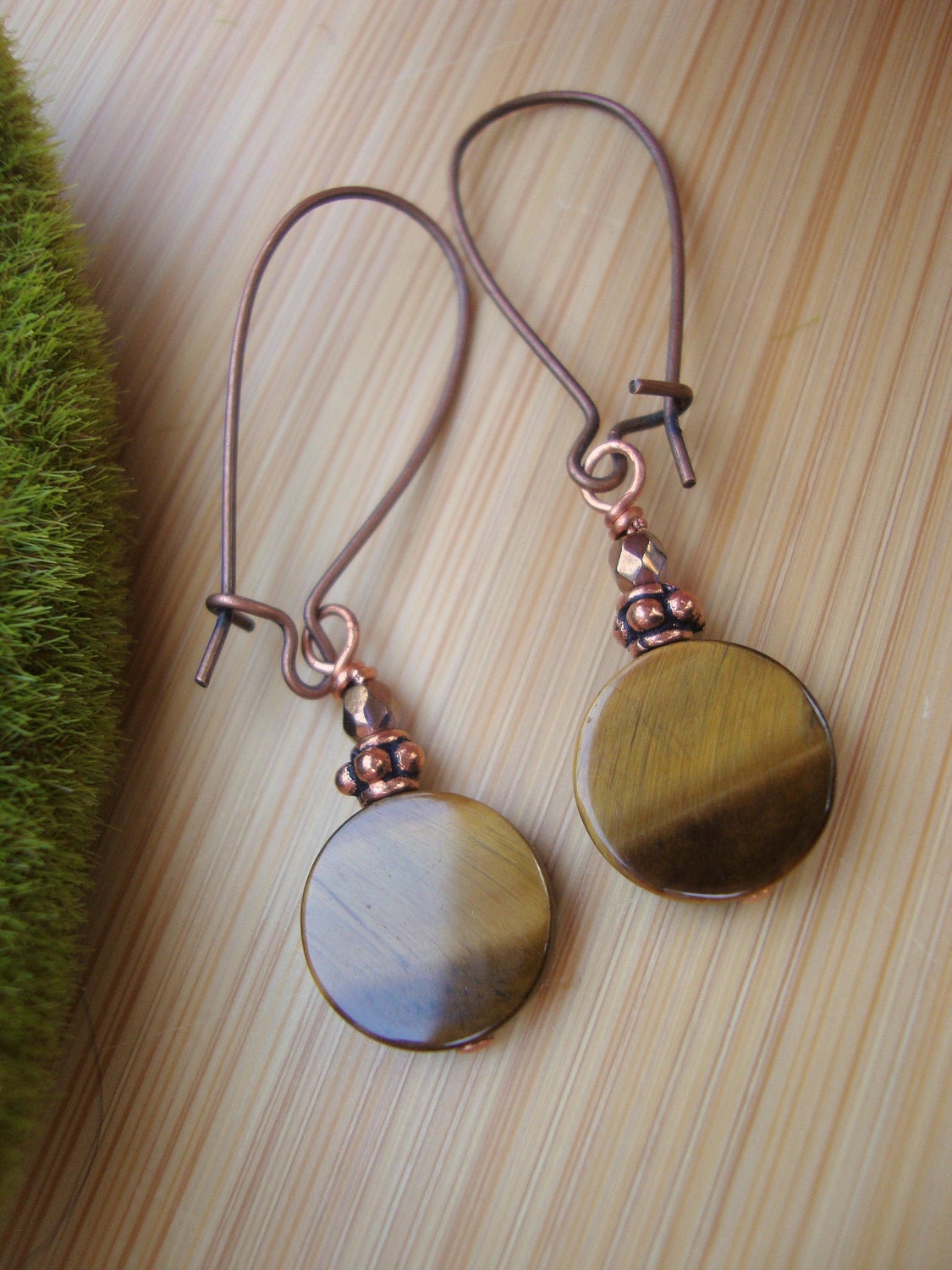 Tiger Eye And Copper Earrings Preview 4
