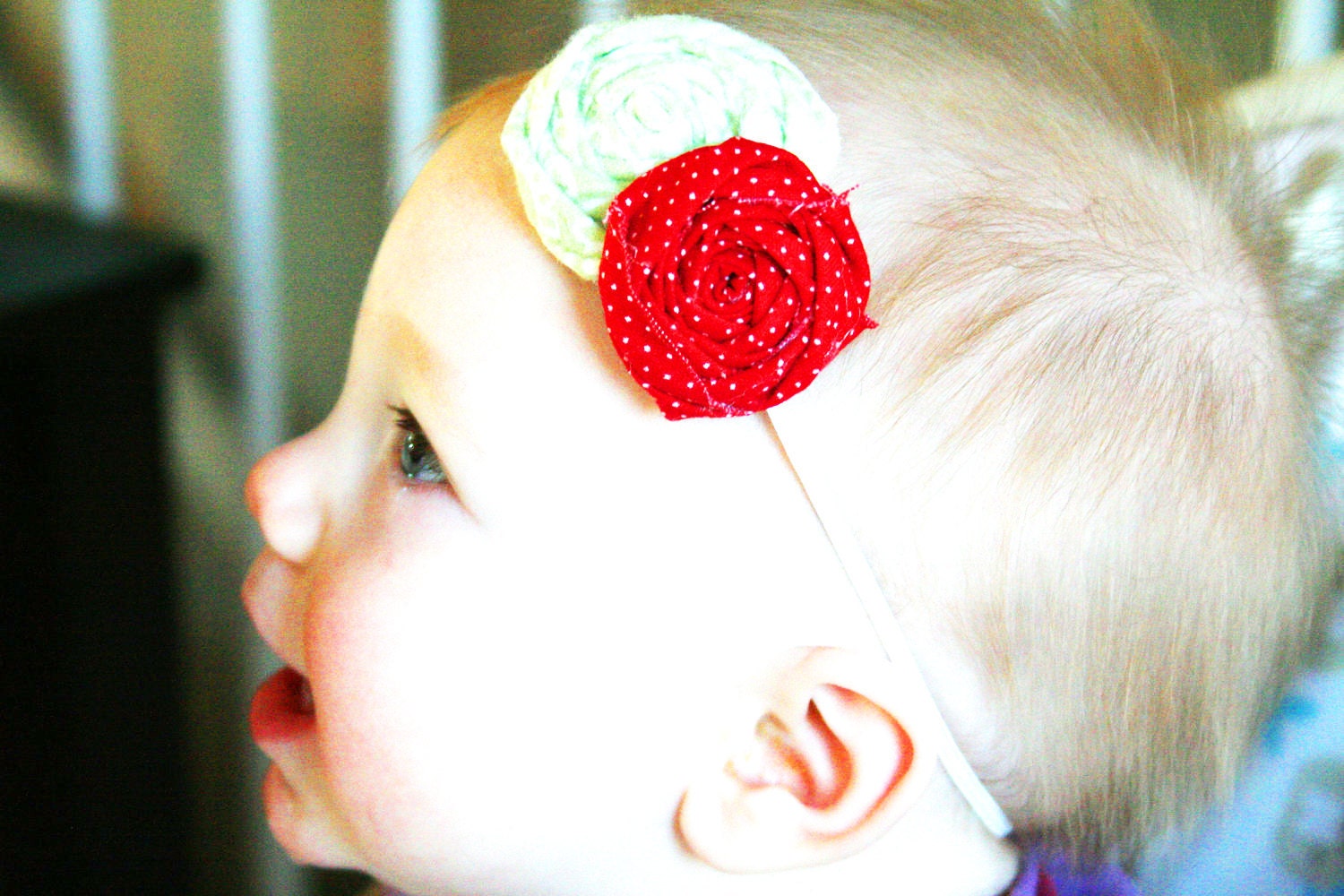 Baby Girl Christmas Headband--Baby Girl Holiday Headband--Christmas Headband--Baby Girl First Christmas