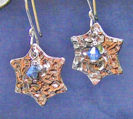 Fine Silver Star Earrings