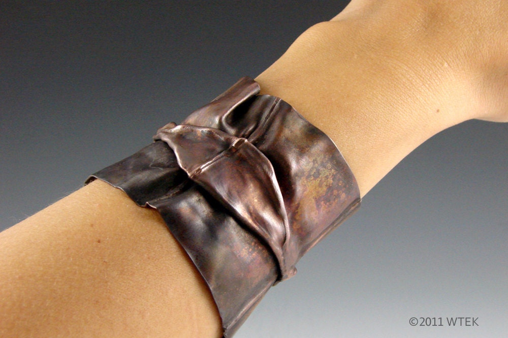 copper fold formed cuff