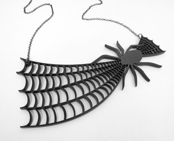 Will you walk into my parlor, said the Spider to the Fly Necklace - Laser Cut Acrylic (C.A.B. Fayre ORIGINAL DESIGN)