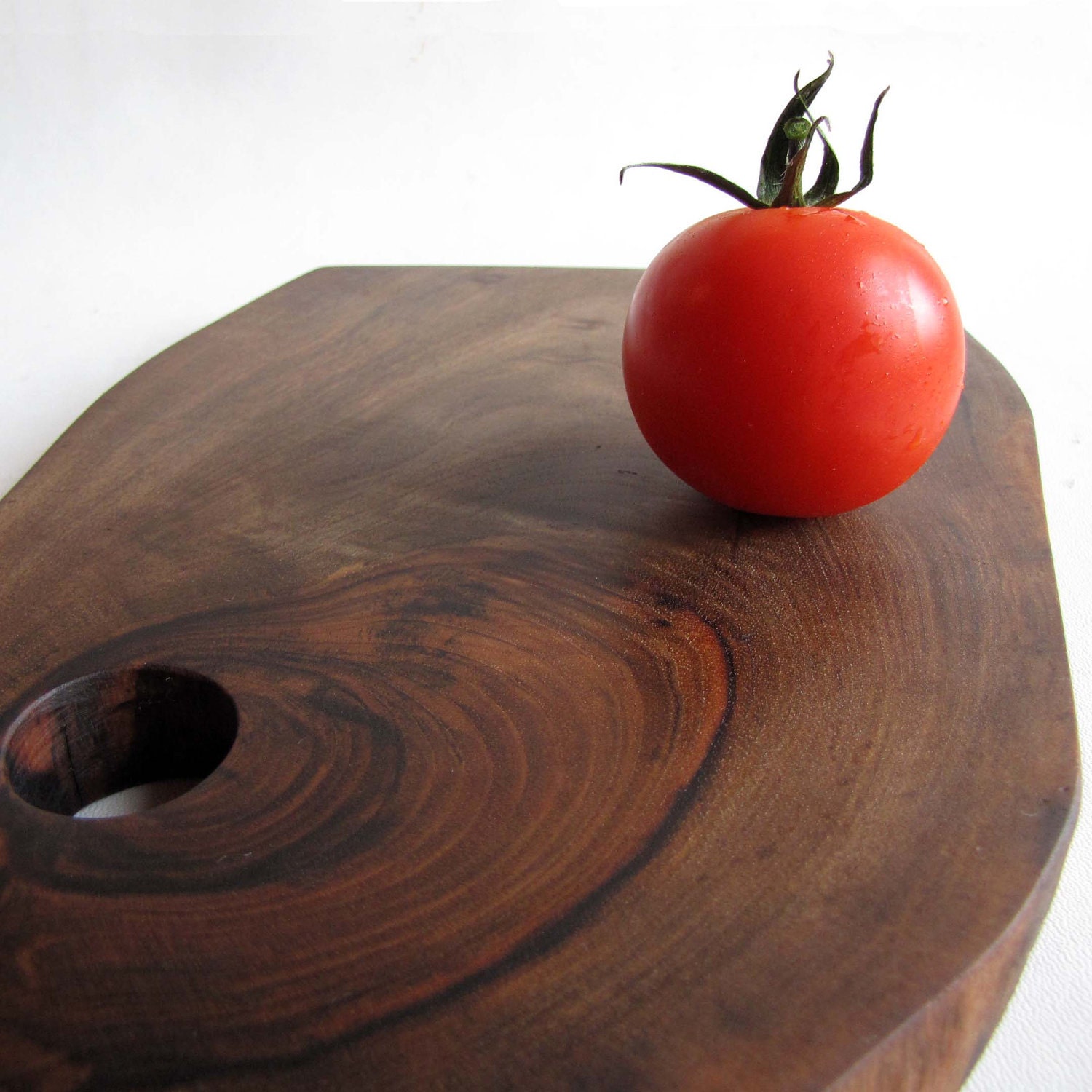 Cutting board / serving tray from walnut tree branch - natural edge - can be personalized