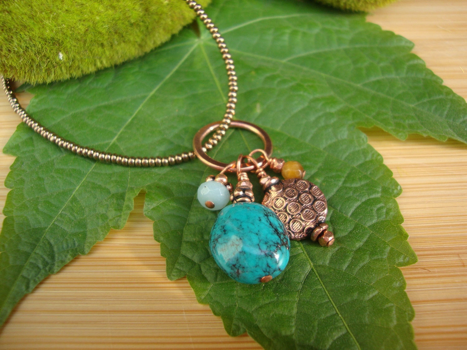 Turquoise Charm Necklace Preview 4