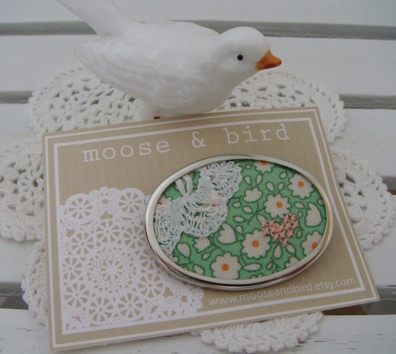 Doily Brooch - Green (224)