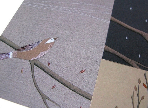 large art postcard set // just birds // set of six postcard prints featuring three designs by natasha newton
