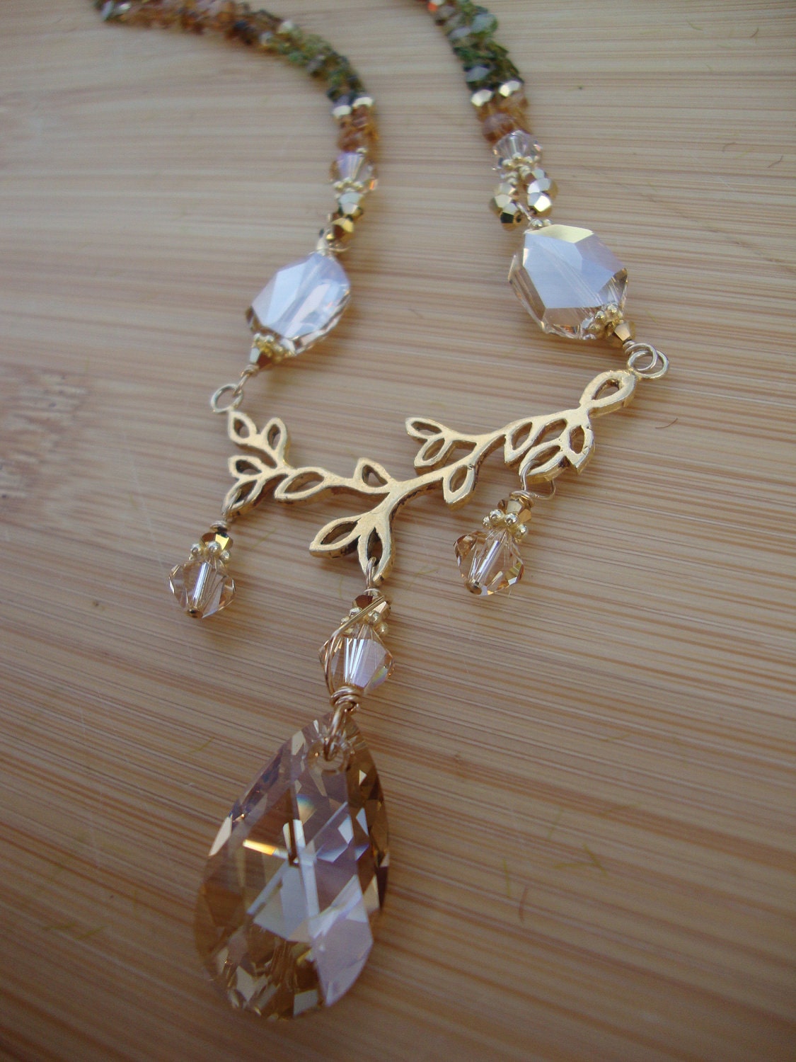Golden Shadow Crystal Necklace Preview 2