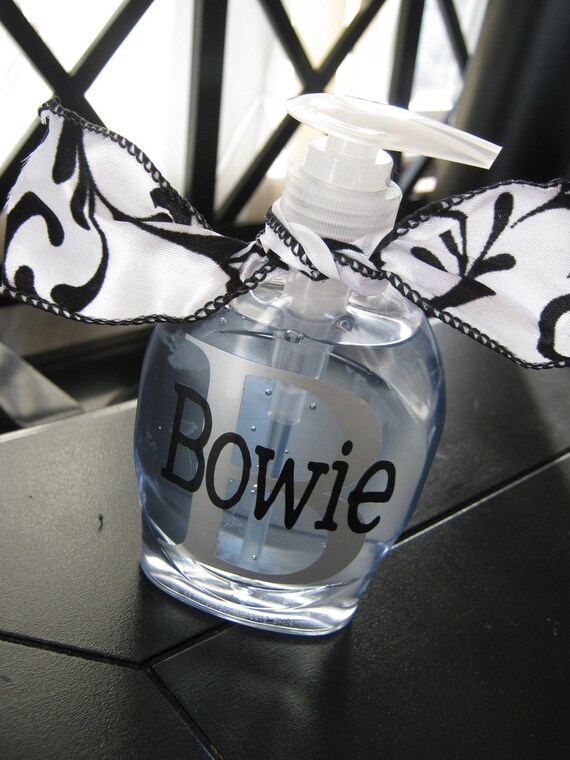 custom vinyl for soap dispenser/hand sanitizer bottle