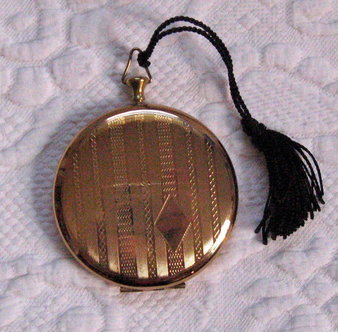 Vintage  Pocket Watch POWDER COMPACT by Ritz 1960s