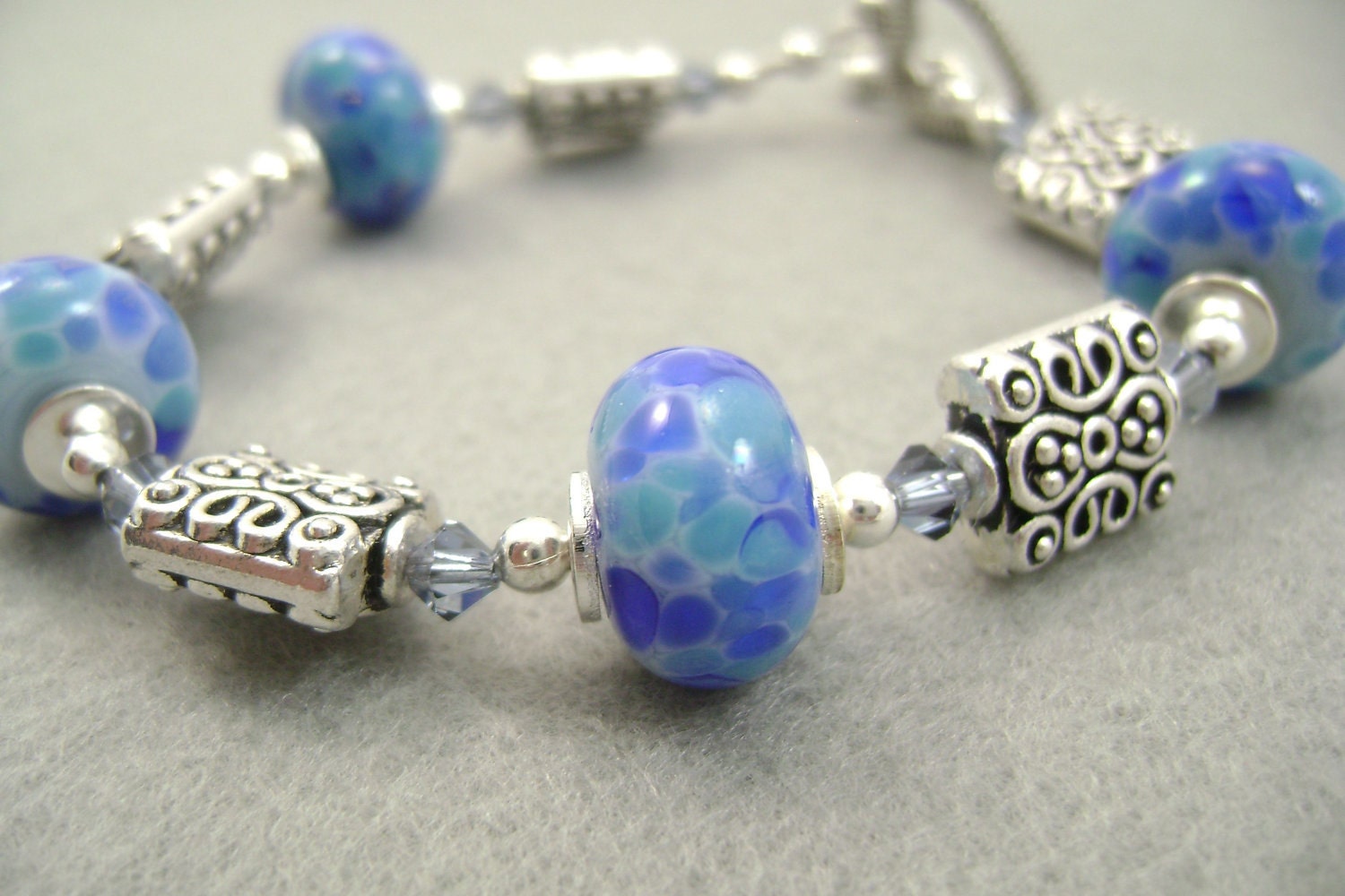 winter blue bracelet