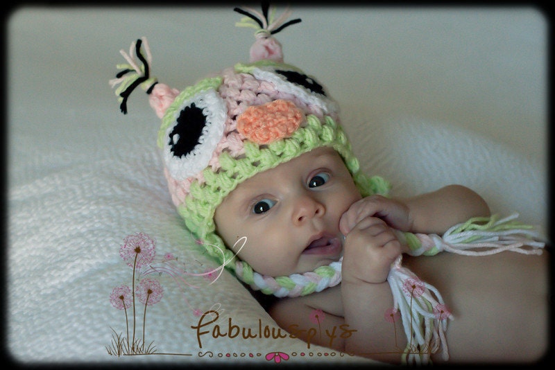Crochet Baby Hat - Crochet Baby Owl Hat