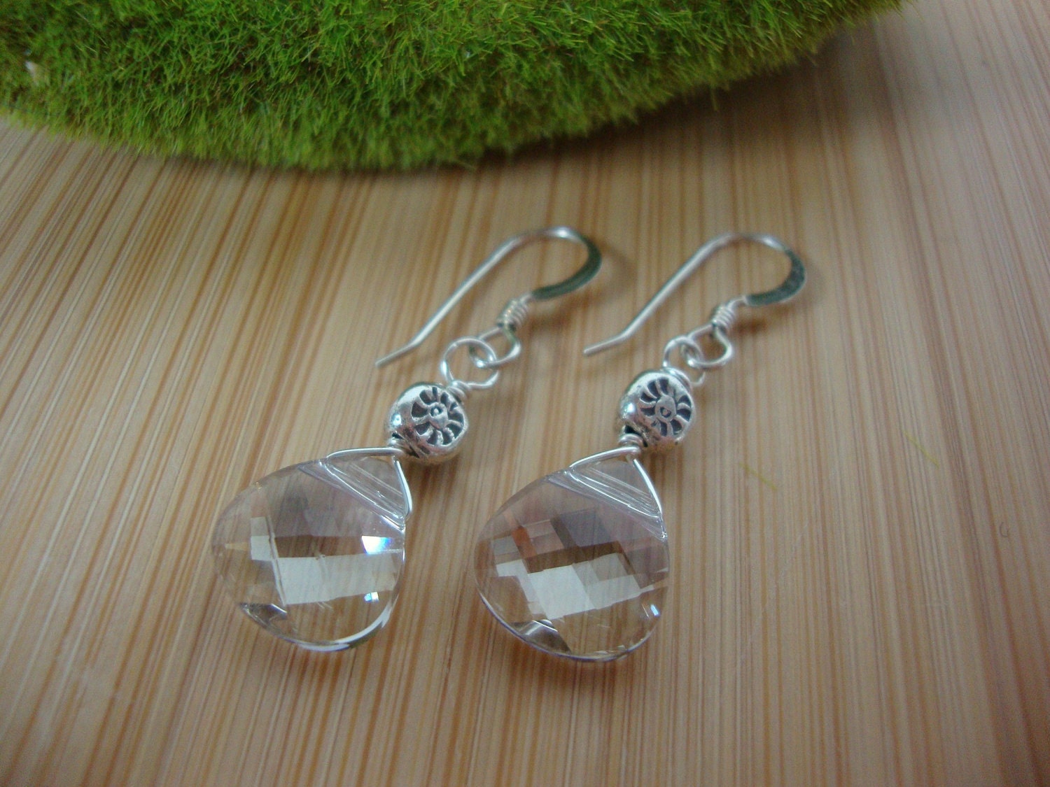 Silver Shade Drop Earrings Preview 1