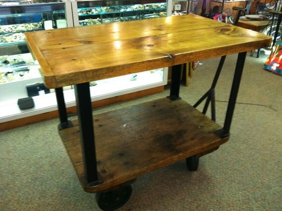 Vintage Industrial Cart Lineberry series Bar Cart