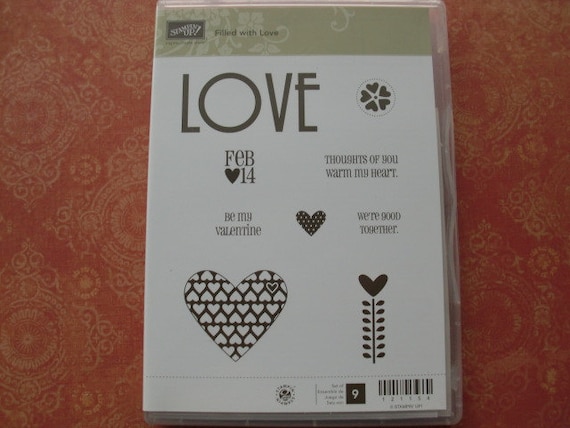 Stampin Up "Filled with Love" Cling Stamp Set