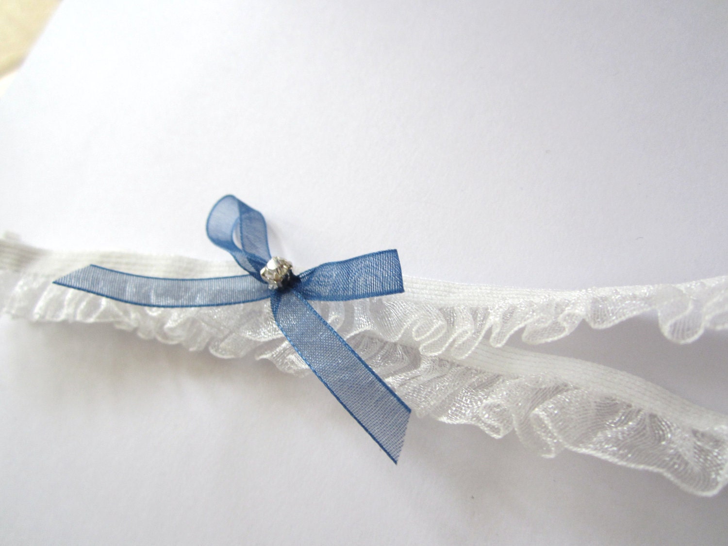 Elegant Something Blue Bridal Garter Set