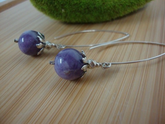 Cape Amethyst Drop Earrings Preview 2