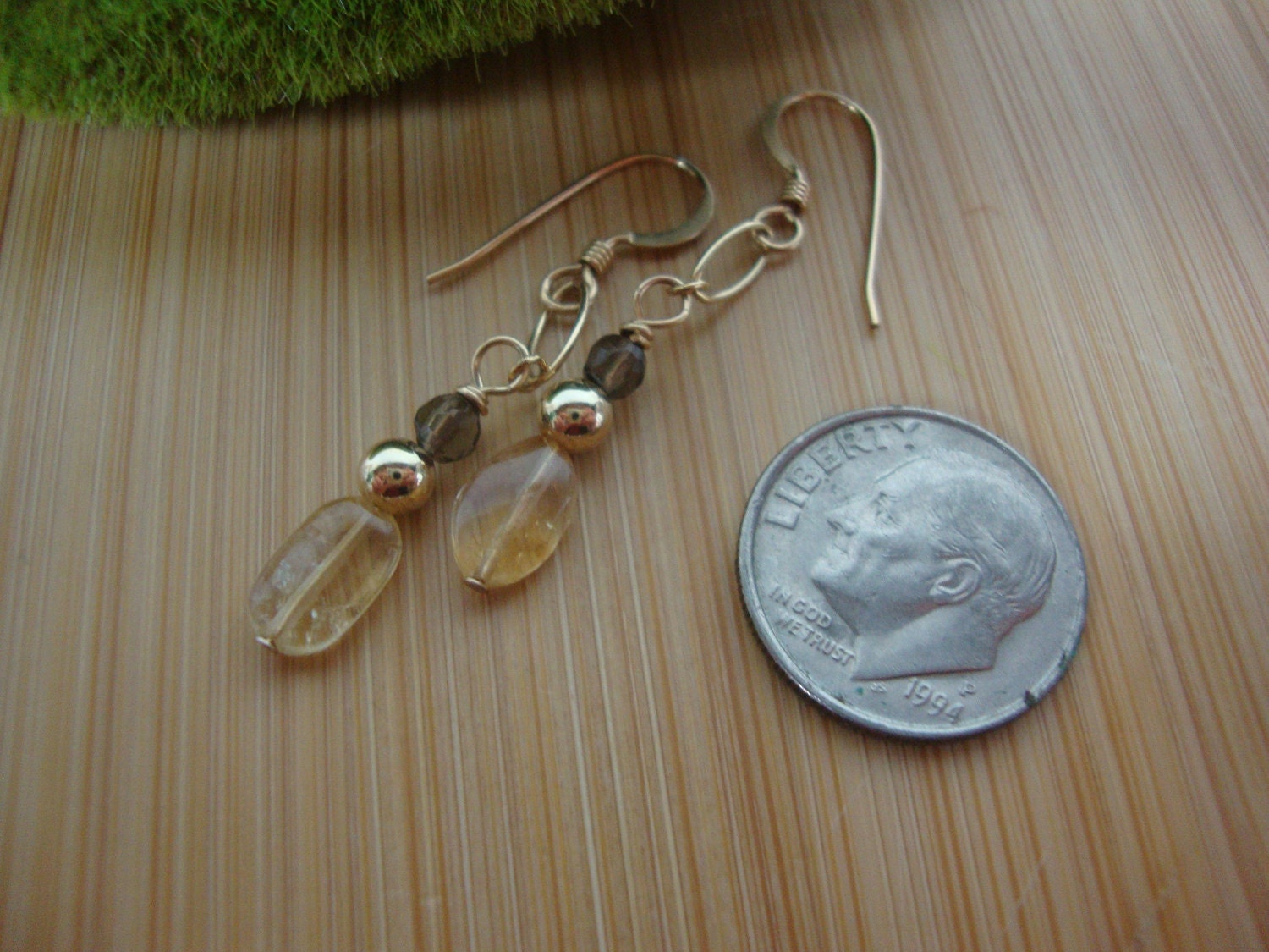 Dainty Citrine Earrings Preview 2