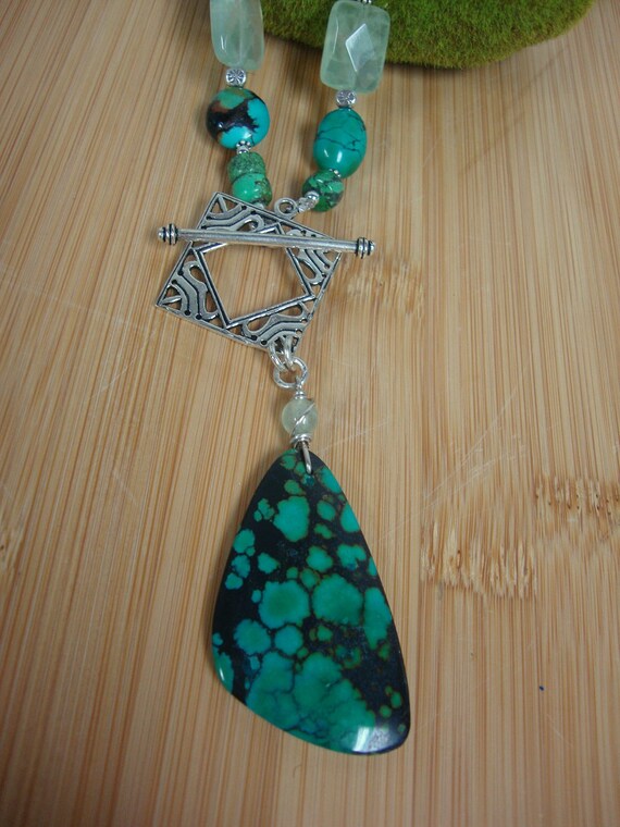 Square Toggle Turquoise Necklace Preview 3