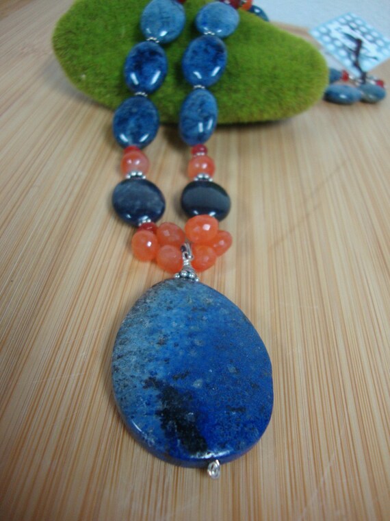 Durmertierite And Carnelian Necklace Preview 1