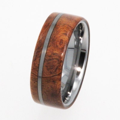 Mens Tungsten Wedding Rings on Mens Tungsten Wedding Rings   Tungsten Ring Wedding Band   Wood Ring