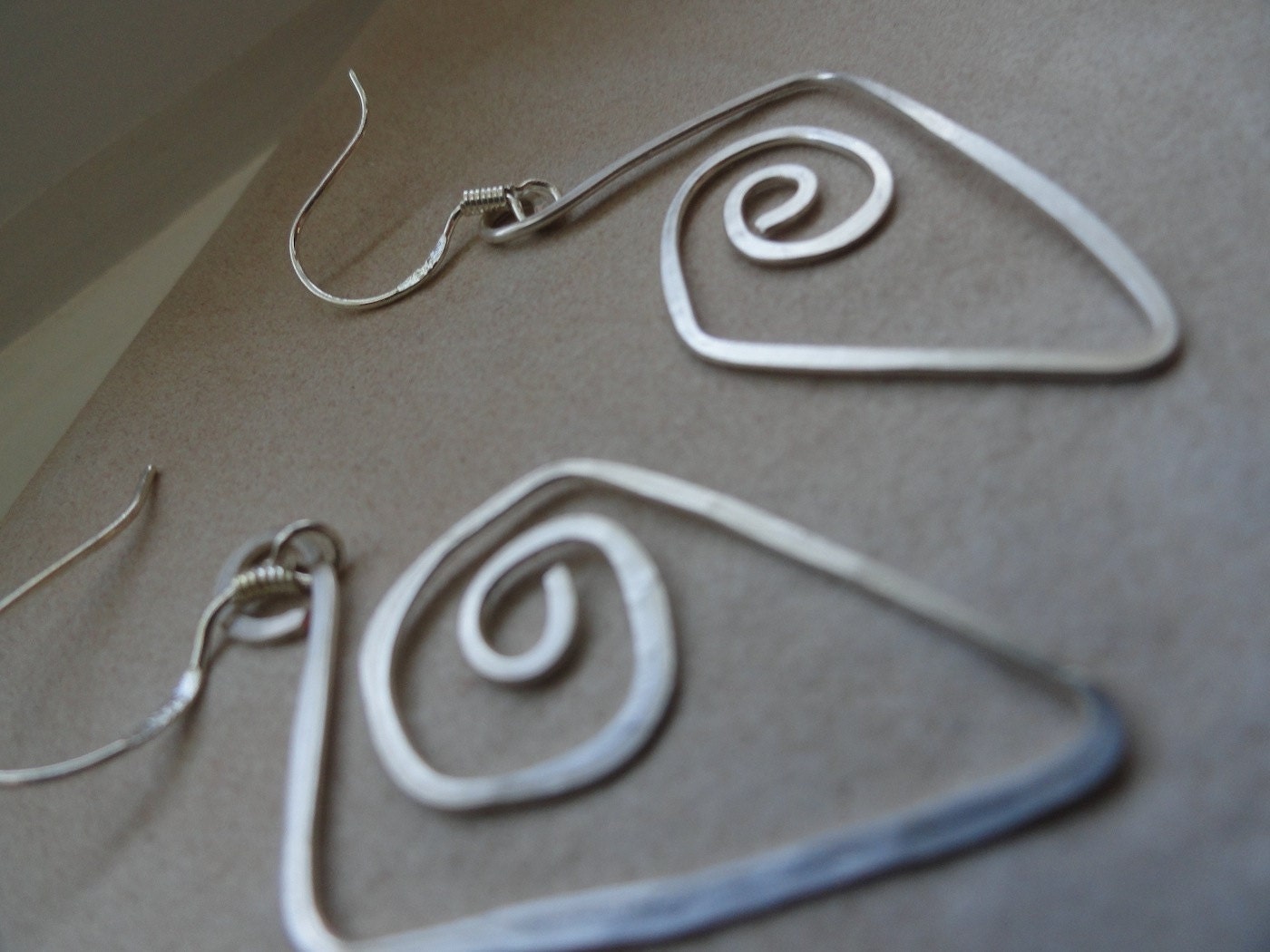 Silver Tears HandMade Silver Geometric  Dangle Earrings