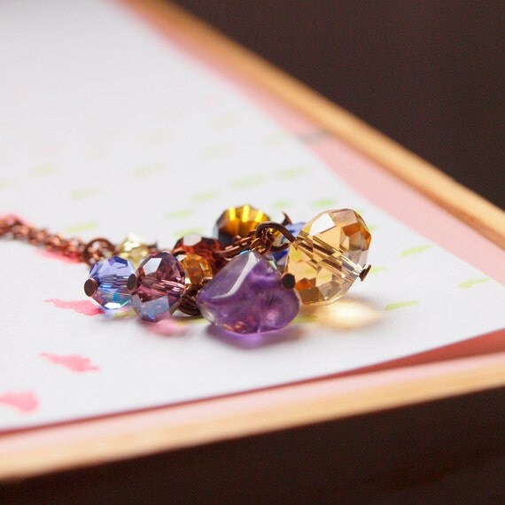purple champagne necklace