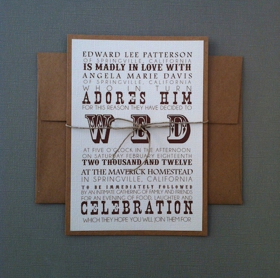Rustic Western wedding invitations From paperlemon