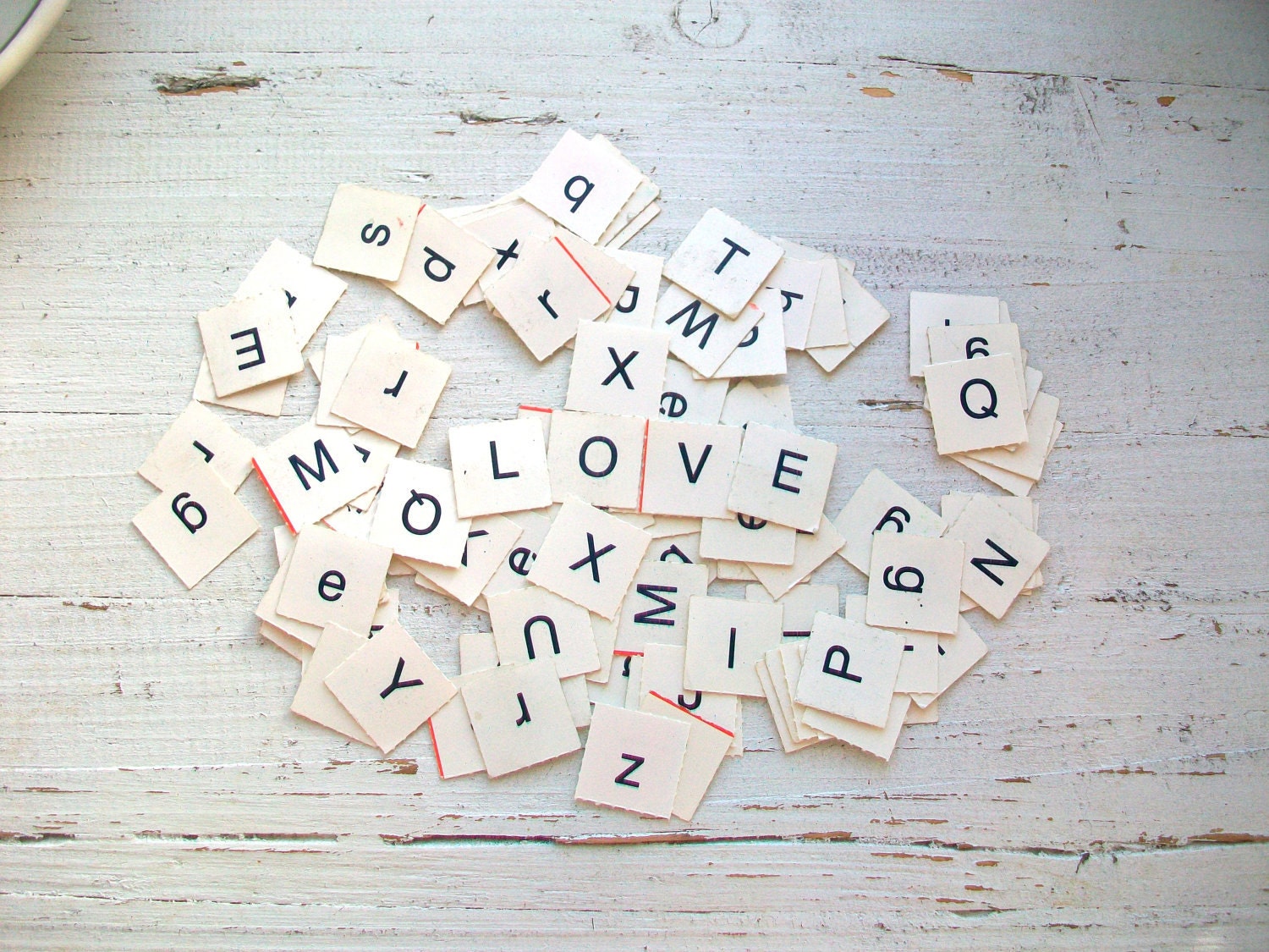 Alphabet Vintage Game Pieces