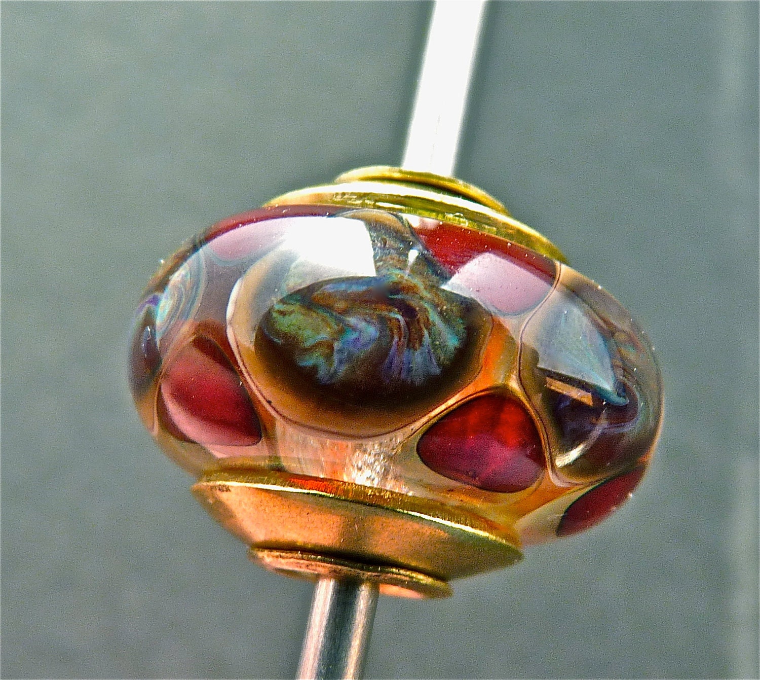 Handmade lampwork glass bead