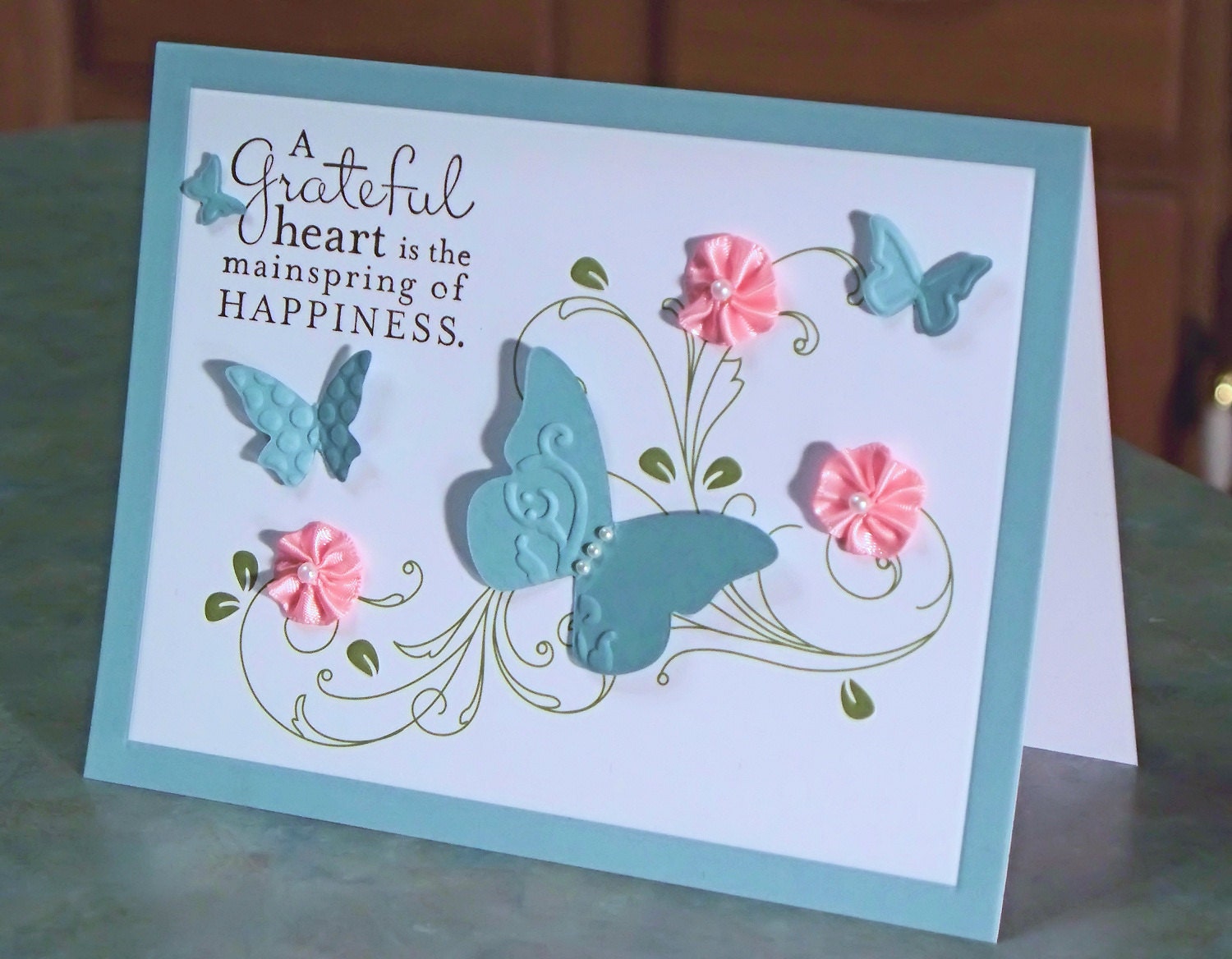 Handmade Thank You Card, Stampin' Up Pursuit of Happiness