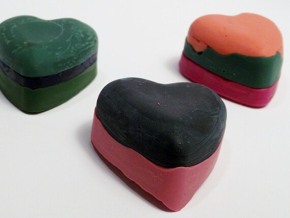 Recycled Crayons Hearts....great for Valentines, Costume Parties, Bridal Showers and so much more.