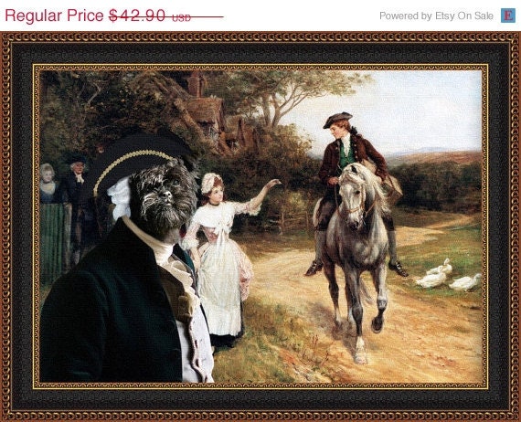 Affenpinscher Fine Art Canvas Print - Leaving Home 