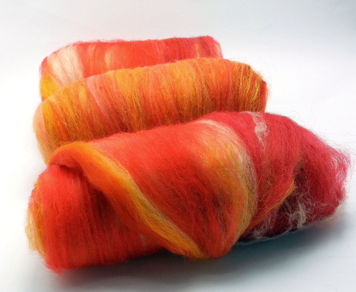 Textured Spinning or Felting Batt  -- 3.9 oz
